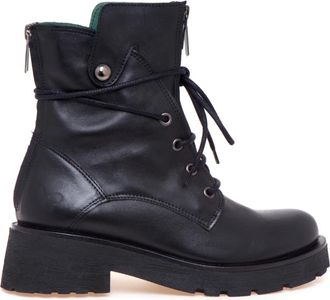 Felmini Schoenen, Dames, Zwart, 37 EU, Leer, Lace-up Boots