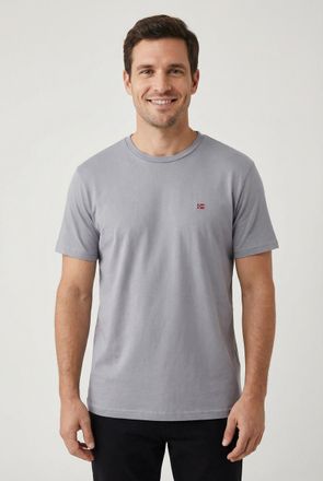 Napapijri T-Shirt NAPAPIJRI SALIS SS SUM SHARK SKIN HCB, Herren, Gr. XXL, shark skin hcb, Obermaterial: 100% Baumwolle, Rundhals, Shirts T-Shirt, Kurzarm, f&uuml;r s