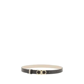 Ferragamo Gancini Logo Leather Belt - Brown