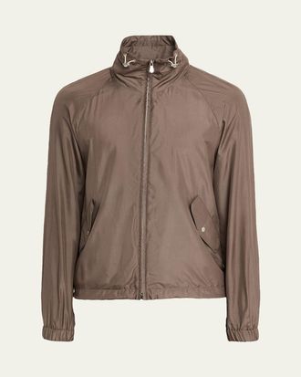 Brunello Cucinelli Mens Unlined Hooded Full-Zip Jacket