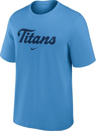 Nike Tennessee Titans Rivalries Collection Primary Nike Mens Dri-FIT NFL T-Shirt in Blue | 02OZ4AI9V-N1U
