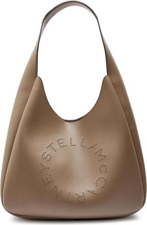 Stella McCartney Stella Mccartney Logo Large Faux Leather Shoulder bag - Grey - One Size