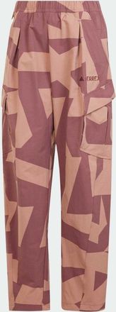 adidas Terrex - Xploric - Pantaloni cargo bordeaux / argilla caldo con stampa-Rosso