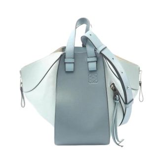 Loewe Pre-owned Handbag - Dames - Pre-owned - Blauw - Maat: ONE Size Leer
