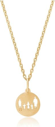 Frk. Lisberg Accessoires, Dames, Geel, S, Familie Ketting voor Moeder Silhouet Hanger