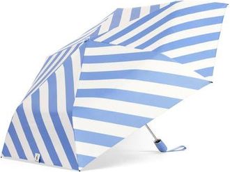 ShedRain Super Slim Auto Open Compact Umbrella in Striata Periwinkle at Nordstrom