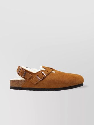 Birkenstock shearling-lined suede slippers
