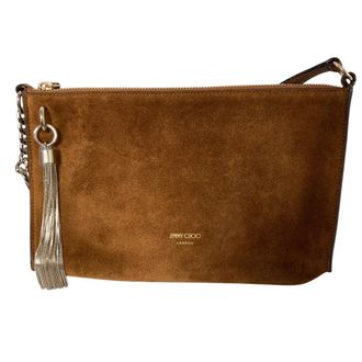 Jimmy Choo London Mini Carry Suede Shoulder Bag