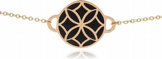 Georgina Jewelry Womens Signature Flower Necklace In Onyx