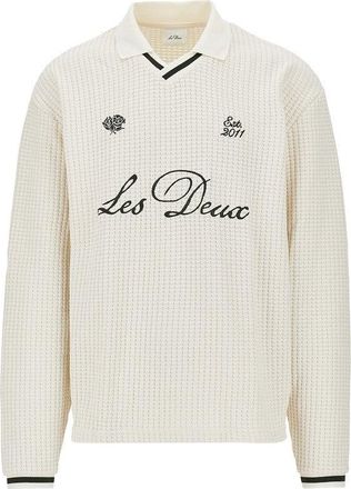 Les Deux Knitted polo shirt with logo embroidery Man XL