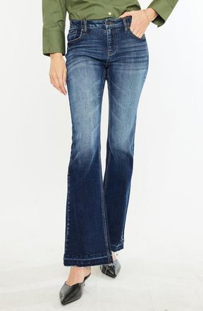 Kancan Rowan Mid Rise Flare Jeans in Dark Wash at Nordstrom, Size 29