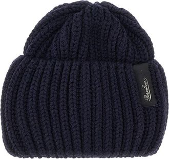 Borsalino Navy Blue Knitted Beanie Cap