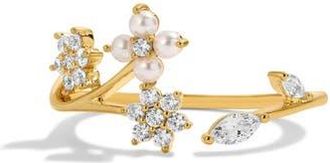 Girls Crew Wispy Adjustable Cubic Zirconia Ring in Gold at Nordstrom