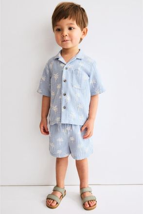 H&M 2-piece set in Light Blue/palm Trees at Nordstrom, Size 18M