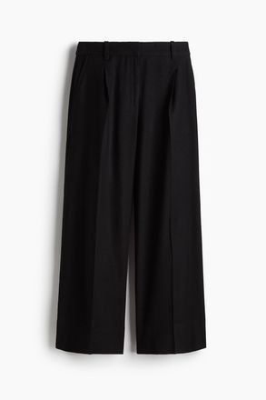 H&M Weite Hose aus Leinenmix - Schwarz
