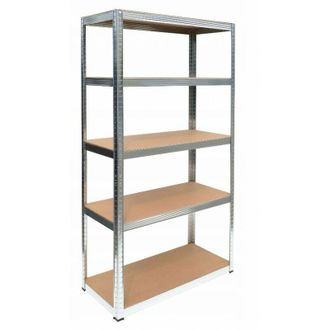 Topeshop Morie - Estanter&iacute;a De Almacenamiento Industrial - Carga M&aacute;xima 875 Kg - 5 Estantes - Acero Galvanizado + Paneles De Mdf
