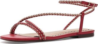 Rebecca Minkoff Ayla Braided Sandals Womens Sandals Red/Nude : 8.5 M, Leather