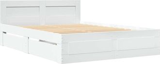 vidaXL Estructura De Cama Con Caj&oacute;n Con Cabecera Madera De Ingenier&iacute;a Vidaxl
