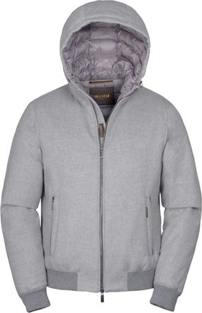 Moorer Giacca con cappuccio e zip - Grigio