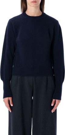 Sessun Cropped Jumper In Stocking Stitch Knit