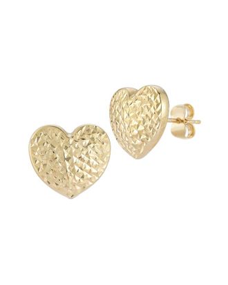 Ember Fine Jewelry 14K Puffed Heart Statement Earrings