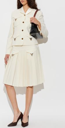 Versace Blazer With Appliqu&eacute;s, Womens, Cream