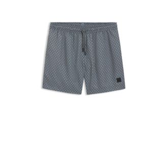 BOSS Printed swim shorts with logo badge