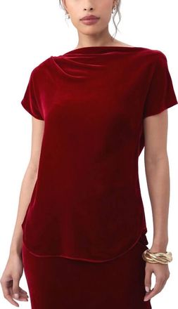 Trina Turk Sintha Top In Deep Red Vxr