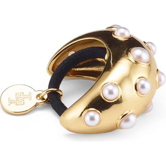 Lelet NY Siena Faux Pearl Mini Dome Ponytail Cuff at Nordstrom