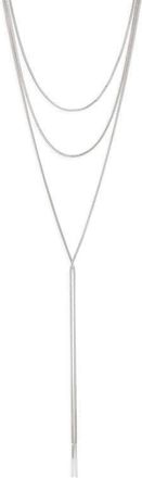 Nordstrom Snake Chain Layered Y-Necklace in Silver at Nordstrom