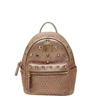MCM Pre-owned Backpack - Dames - Pre-owned - Roze - Maat: ONE Size Leer