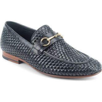 Warfield & Grand Durand Woven Bit Loafer in Black at Nordstrom, Size 10.5