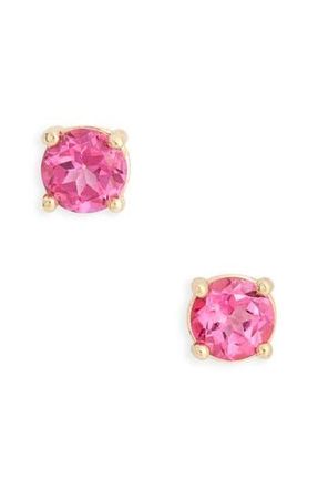 Bony Levy Pink Topaz Stud Earrings in 14K Pink Topaz at Nordstrom Rack