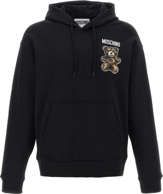 Moschino Teddy Print Hoodie - Heren - Hoodies - Zwart - M - Katoen - Hoodies & sweatvesten