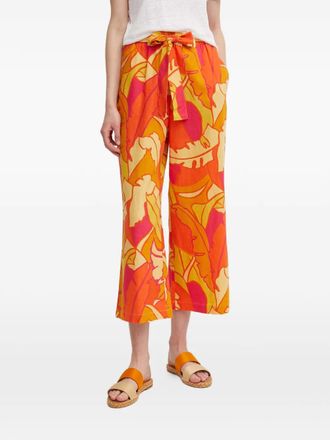 Joseph Ribkoff floral-pattern trousers - Orange