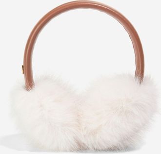 Cole Haan Womens Leather Earmuffs - White