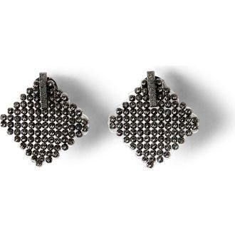 Brunello Cucinelli Silver earrings in Lignite Grey at Nordstrom