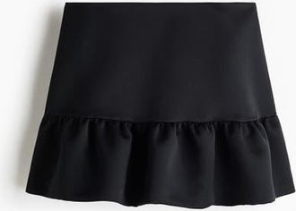 H&M Flared Mini Skirt in Black at Nordstrom, Size 10