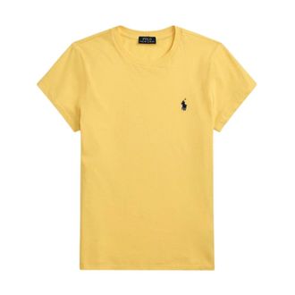 Ralph Lauren T-Shirts, female, Yellow, Size: L t-shirt poliestere