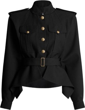 Balmain Black Band Collar Jacket