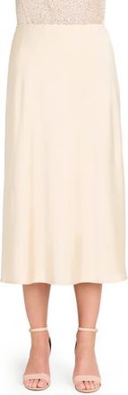 Tahari by ASL Satin Maxi Skirt in Champagne at Nordstrom, Size 12