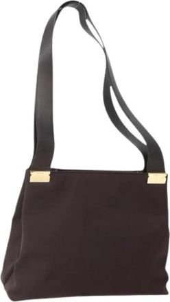 Ferragamo Pre-owned Canvas Schoudertas - Dames - Vintage Schoudertas - Bruin - ONE Size - Vintage