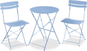 Best Choice Products 3-Piece Small Bistro Set, Folding Patio Furniture Set of 2 Chairs and Table