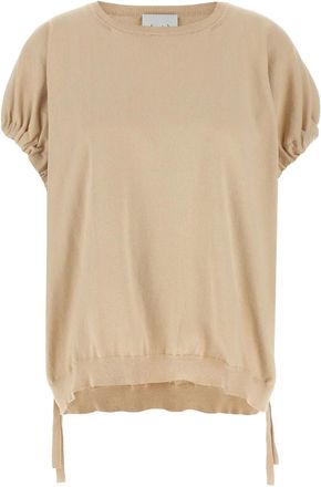 Nude T-shirt in maglia - Toni neutri