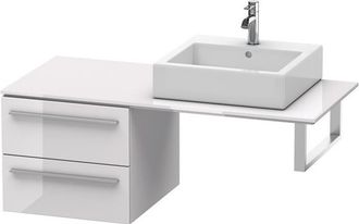 Duravit Duravit X-large Armario Base Para Consola 6723, 2 Cajones, 500mm, Color (frente/cuerpo): Laca Blanca Lila Alto Brillo - Xl672302727