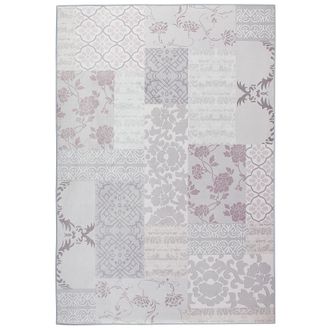 Beliani Beliani - Alfombra Multicolor Gris De Poli&eacute;ster 160 X 230 Cm Pelo Corto Patr&oacute;n Floral Ballica