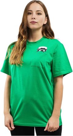 Karl Lagerfeld T-shirt met logo-print - Dames - T-shirts - Groen - S - Katoen - Tops