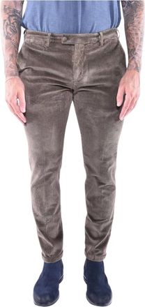 Re-hash Broeken, Heren, Bruin, W40, Leer, Tijdloze elegantie chino broek Mucha
