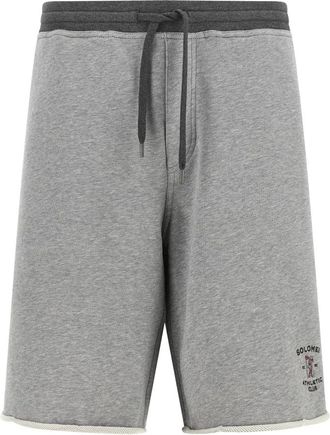 Brunello Cucinelli Katoenen French Terry Bermuda Shorts - Heren - Korte Broeken - Grijs - XS - Katoen - Korte Broeken