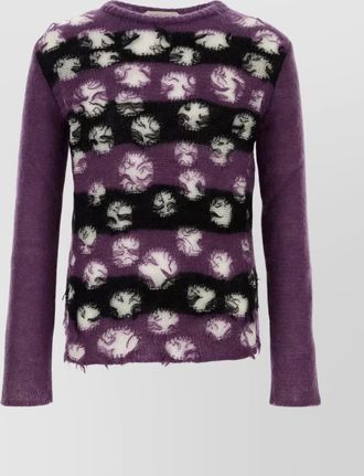 Namacheko wool blend crew-neck sweater with intentional rips